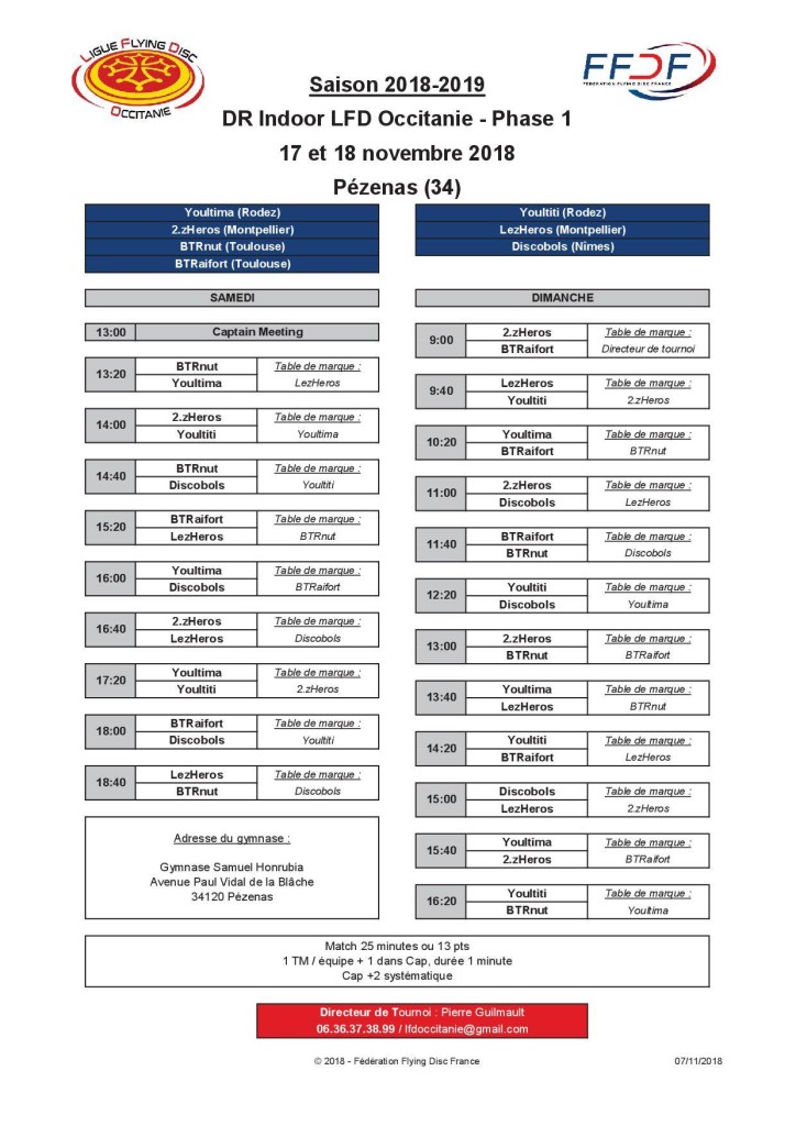 DR Occitanie planning